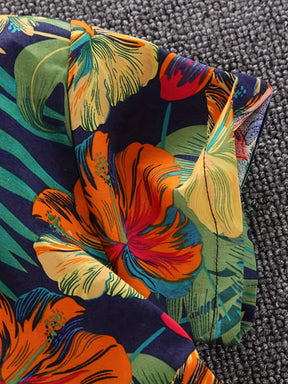 Conjunto Infantil de Verão com Camisa Floral e Shorts – Estilo Tropical para Meninos