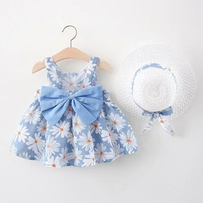Vestido Infantil Floral com Laço – Modelo Princesa