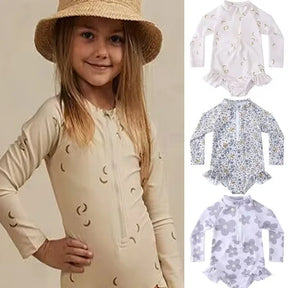 Maiô Infantil UV com Babados