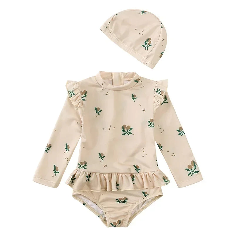 Maiô Infantil UV com Babados
