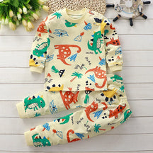 Conjunto Infantil Dinossauro – Pijama Confortável com Blusa e Calça para Meninos e Meninas