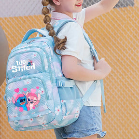 Mochila Stitch Estampada de Grande Capacidade – Mochila Escolar e de Viagem Leve para Mulheres e Meninas