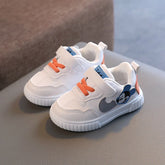 Tênis Infantil Mickey Branco – Sapato Casual Confortável com Velcro para Meninos e Meninas