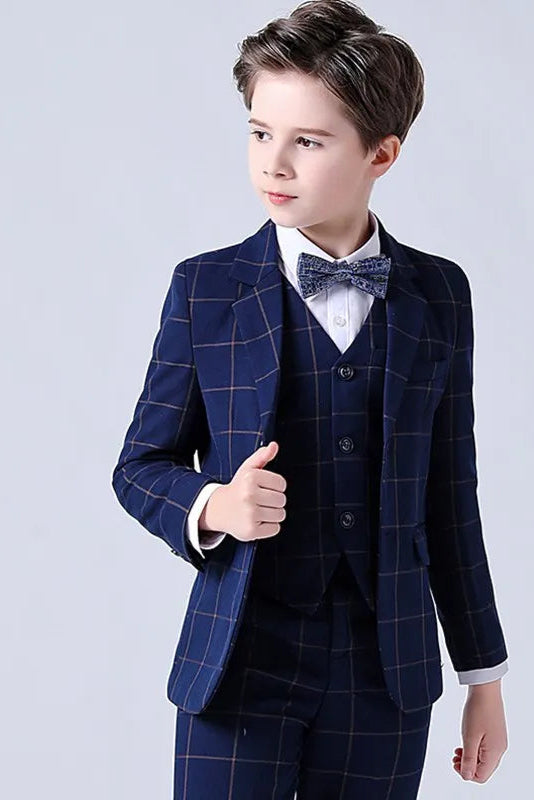 Terno Infantil Xadrez com Gravata Borboleta