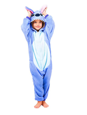Fantasia Macacão Infantil Stitch – Capuz com Orelhas 3D