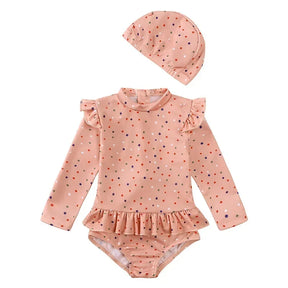 Maiô Infantil UV com Babados
