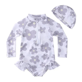 Maiô Infantil UV com Babados
