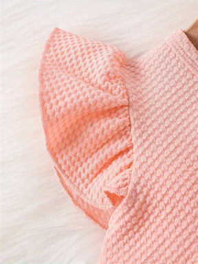 Vestido Infantil de Verão com Flor na Cintura – Conjunto com Bolero e Laço para Bebês